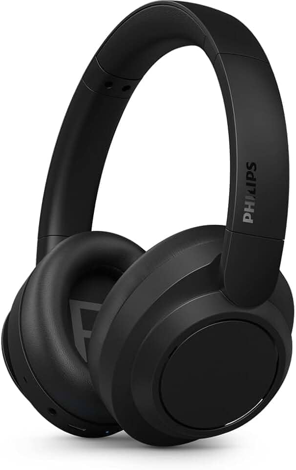 PHILIPS, Headphone Bluetooth, TAH6509BK/00, Com Cancelamento de Ruído Ativo ANC, Até 70 horas de bateria, Preto