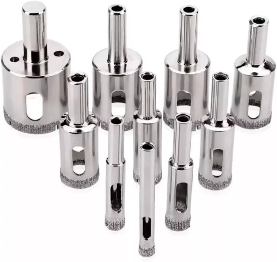 JOGO COM 10 BROCAS DIAMANTADAS 6-30MM