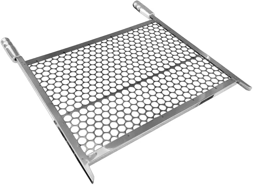 Grelha Moeda Inox para Churrasqueira de Alvenaria – Reforçada, Cabos Térmicos – Várias Medidas – Ideal para Carnes, Legumes e Pães (60x50)