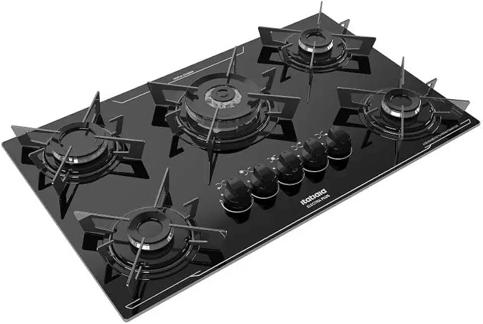 Cooktop 5 Bocas Itatiaia Electra Plus Tripla Chama e Acendimento Automático Bivolt Preto - 5QTC