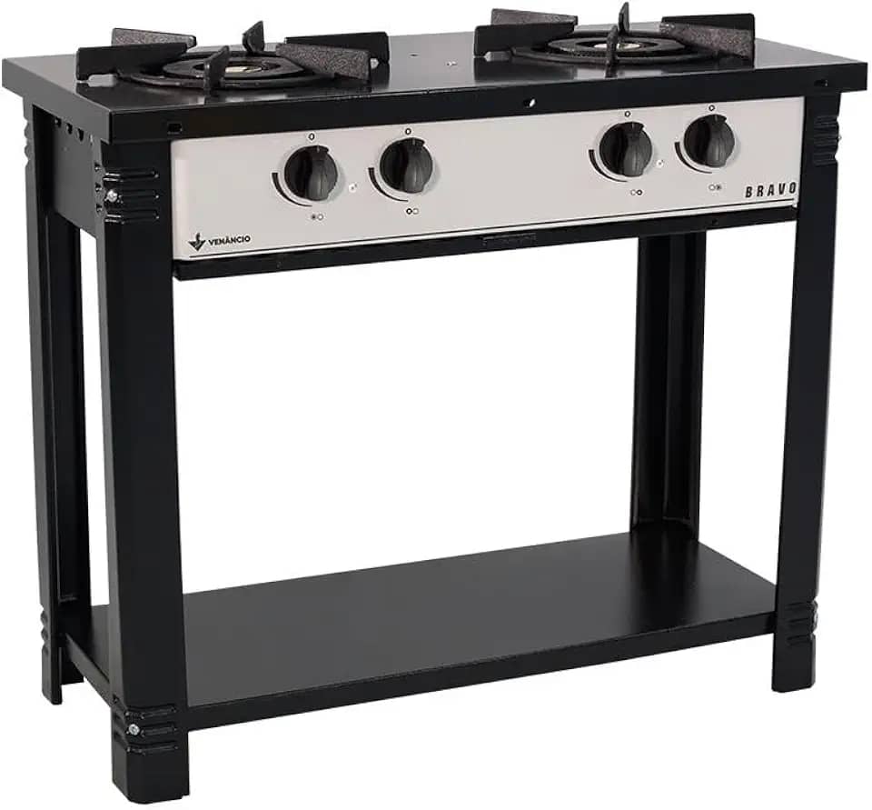 Fogão Industrial 2 Bocas Esmaltado Venancio Br2b Linha Bravo