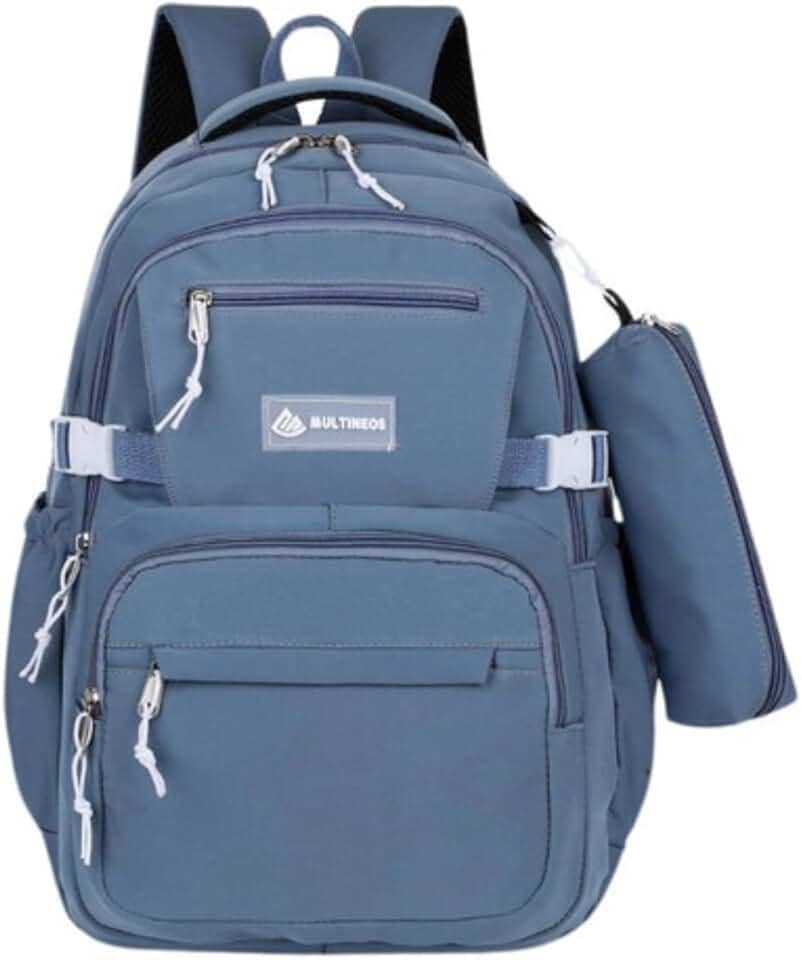 Mochila Escolar Grande Impermeável Bolsa Reforçada Com Bolso Antifurto e Divisória Para Notebook Acompanha Estojo Feminina Masculina Trabalho Faculdade Adulto Infantil Juvenil Adolescente