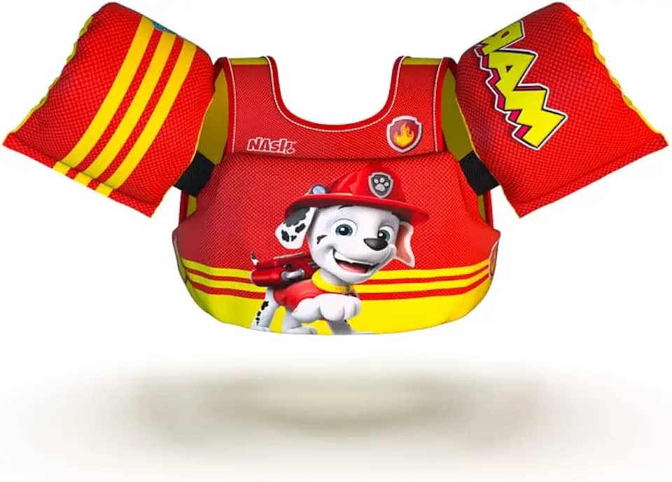 Boia Infantil com Colete Salva Vidas Nash - Patrulha Canina Marshall