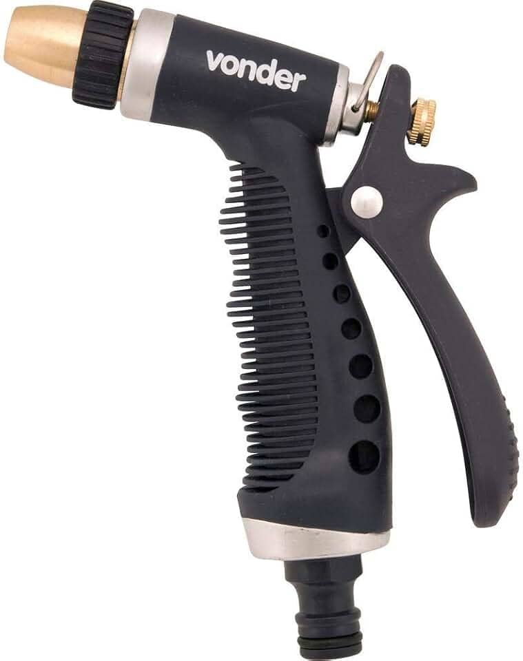 Esguicho Metálico Para Jardim, Tipo Pistola, Engate 1/2", Ep 217, Vonder.