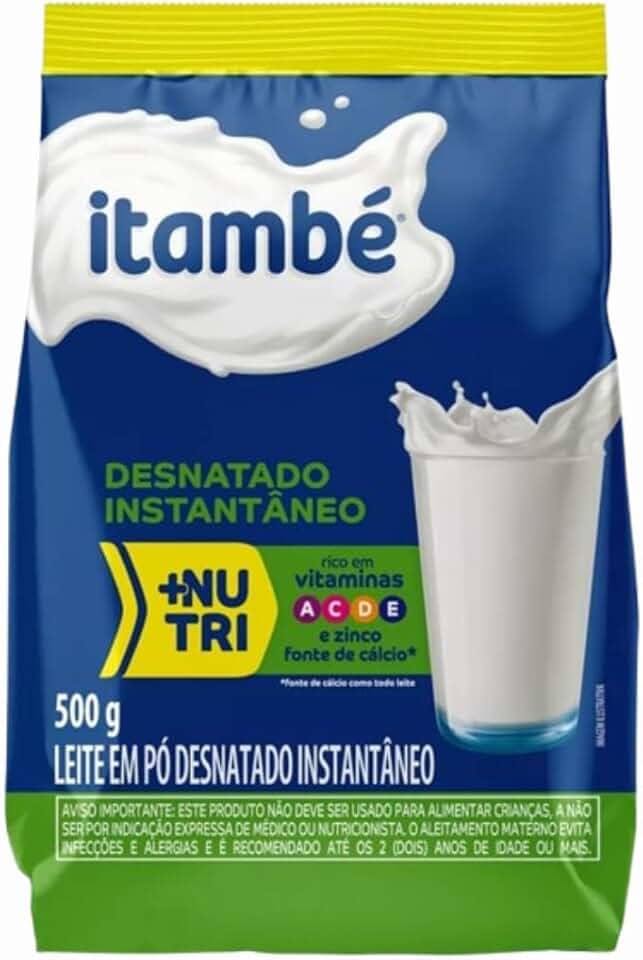 Leite em Pó Desnatado Instantâneo Itambé Vitaminas 500 GR