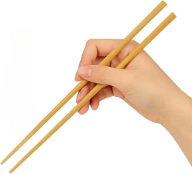 Kit 10 Pares de Hashi de Bambu Chopstick, 24cm, Reutilizável, Ideal para Comida Japonesa e Chinesa, 20 pauzinhos