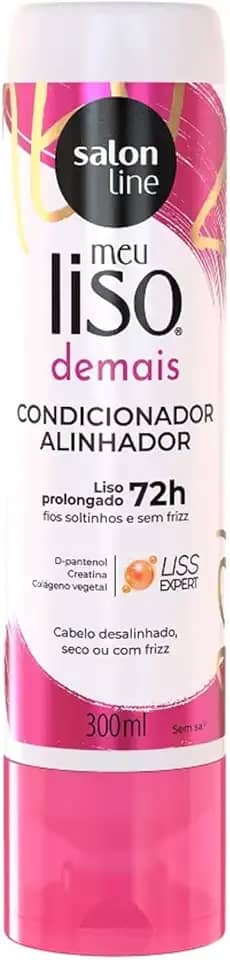 Salon Line, Condicionador, Meu Liso Demais, Vegano - Para Cabelos Lisos, 300ml