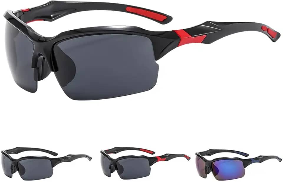 Óculos Esportivo para Ciclismo Corrida Pesca MTB – Lente Espelhada com Proteção UV400 e Armação Leve Antiderrapante