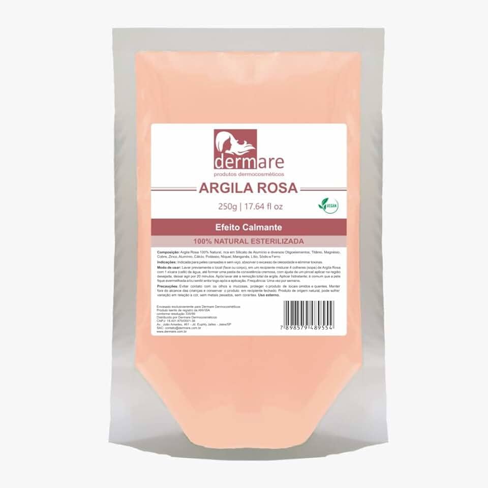 DERMARE Argila Rosa Para Peles Sensíveis 250G Dermare