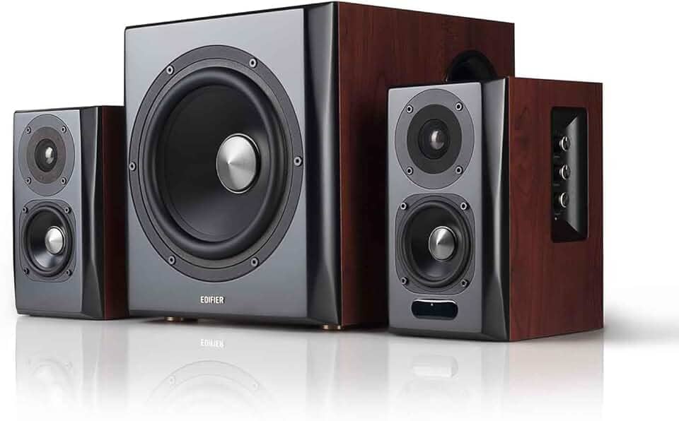 Edifier S350DB Sistema de alto-falante e subwoofer 2.1 Bluetooth v4.1 aptX sem fio para quartos, salas de estar