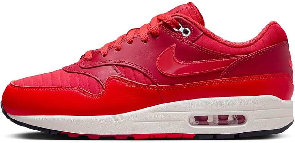 Tênis masculino Air Max 1 Premium Gymnastics, Vermelho academia/vermelho universitário/carmesim claro/vela, 10.5
