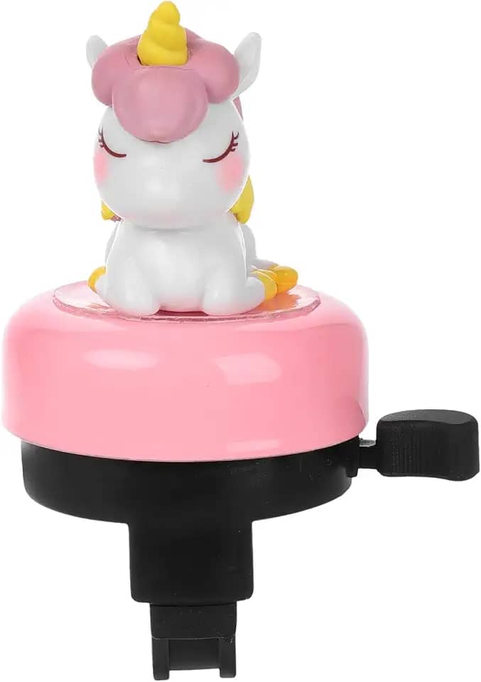 SAFIGLE Campainha de Bicicleta de Unicórnio para Crianças, Campainha de Guidão de Bicicleta de Desenho Animado Fofa, Buzina de para Bicicletas, Scooters, Rosa