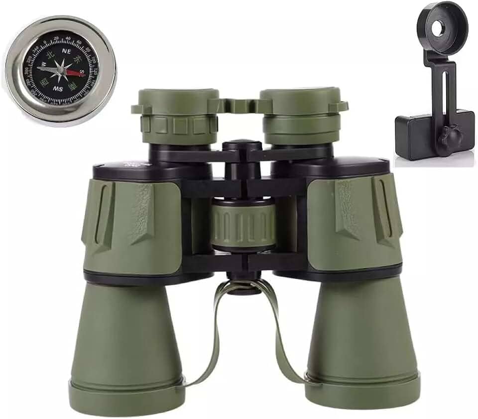 Binoculo C/Suporte 20x50 De Longo Alcance 10km Profissional (Verde)