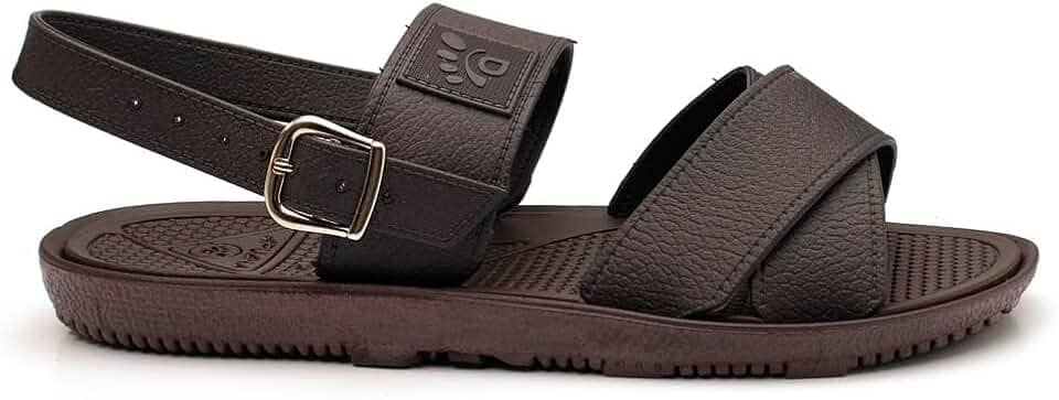 Sandália Anatômica Masculina Ortopédica, Antiderrapante, Leve, Alívio para Dores nos Pés e Esporão, Preto e Café, Tamanhos 35-44