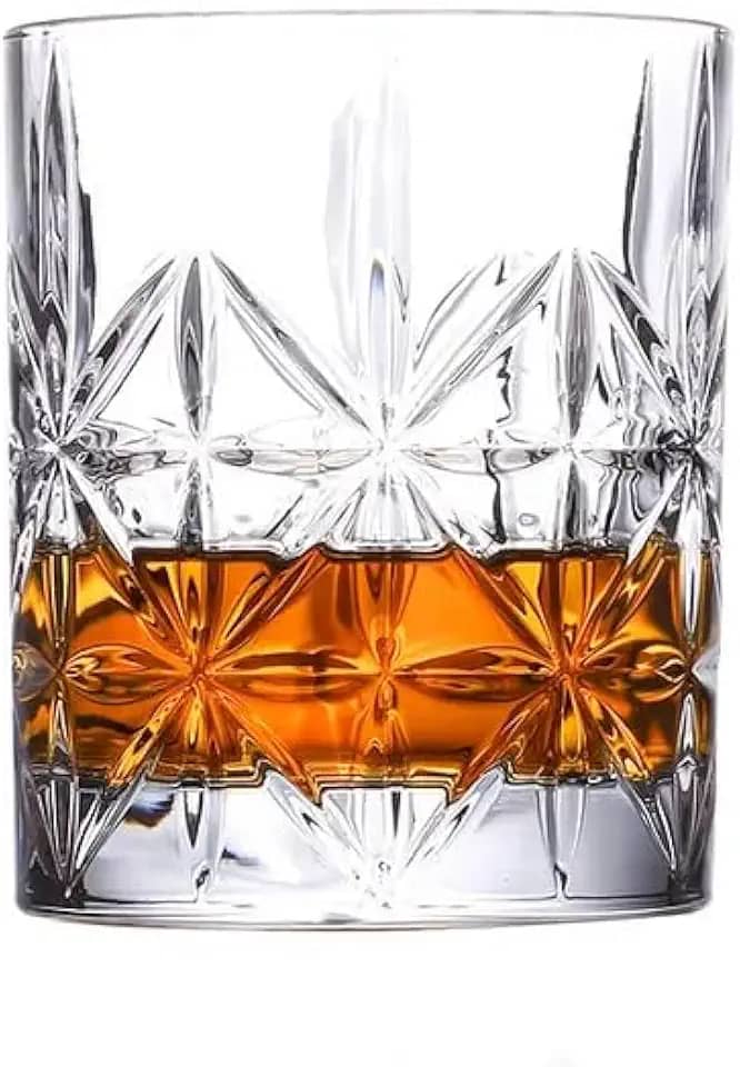 Jogo de 6 copos de vidro 320ml para whisky, Drink, uísque e Sucos