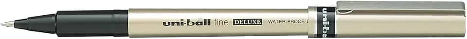 Caneta Rollerbal Deluxe UB 155 Fine 0.7mm, Uni-Ball, Preta, Blister com 1 unidade