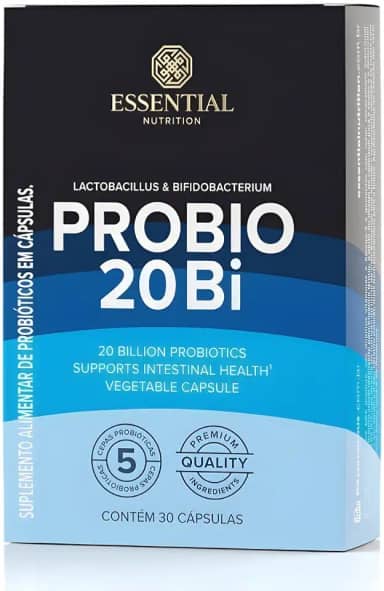 Probio 20Bi Essential Nutrition – Blend de Probióticos 20 Bilhões (30 Cápsulas) Saúde Intestinal e Imunidade