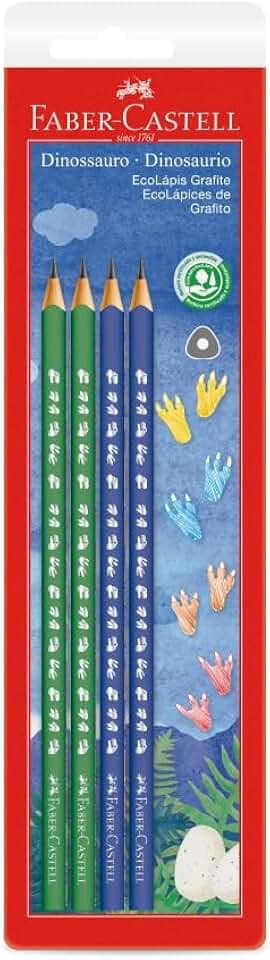 EcoLápis Grafite Faber-Castell Dinossauro 4 Unidades - SM/935DINO