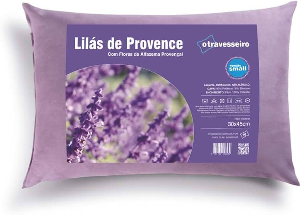 Travesseiro Infantil Com Aromaterapia Lavanda Antialérgico 30x45cm Toque Macio Confortável
