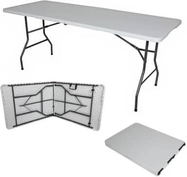 Mesa Dobrável Gallant Vira Maleta Portátil 1,80m com Alça (gmd22a01a-br)