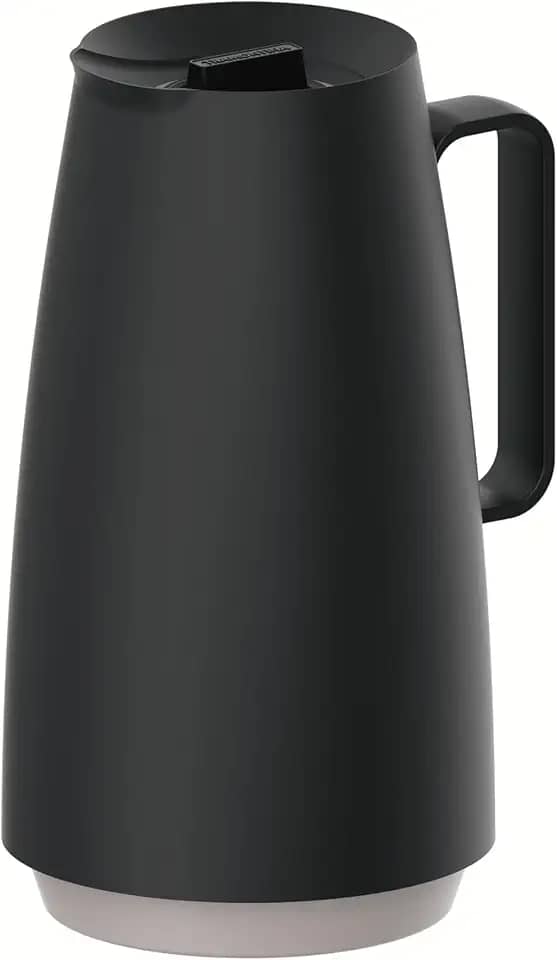 Bule Térmico Tramontina Exata em Plástico Preto com Ampola de Vidro 500 ml