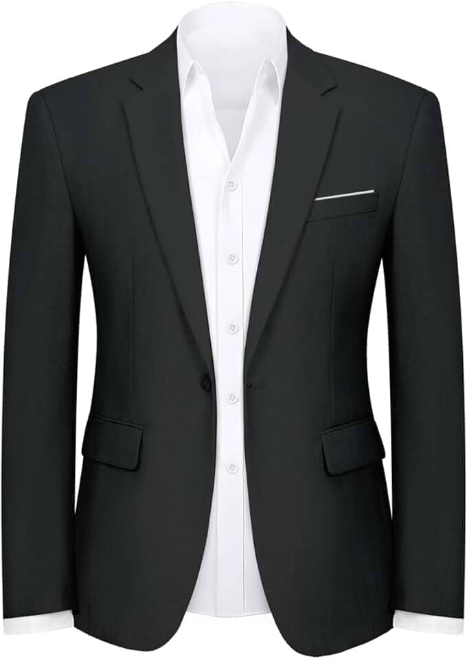 Blazer masculino slim fit de um botão, jaqueta esportiva leve para casamento, negócios, festa