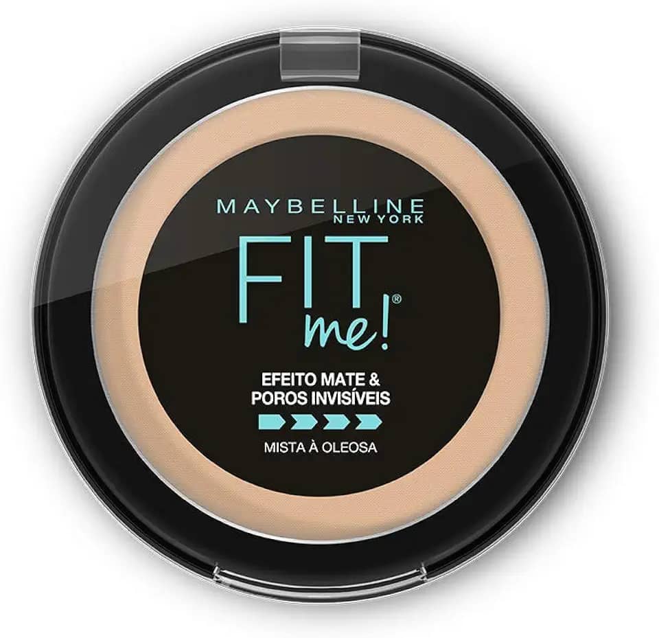 Maybelline NY Pó compacto Efeito Mate e Poros Invisíveis Fit Me Médio Claro Bege B03