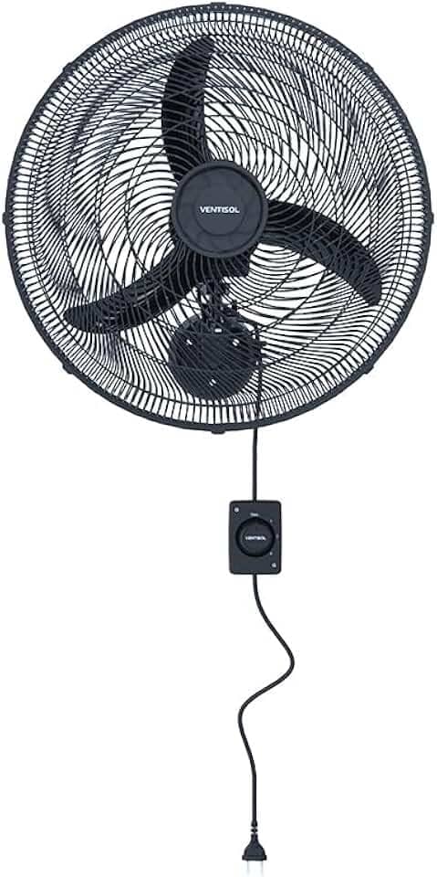 Ventisol Ventilador de parede Oscilante New 50cm Preto 220V