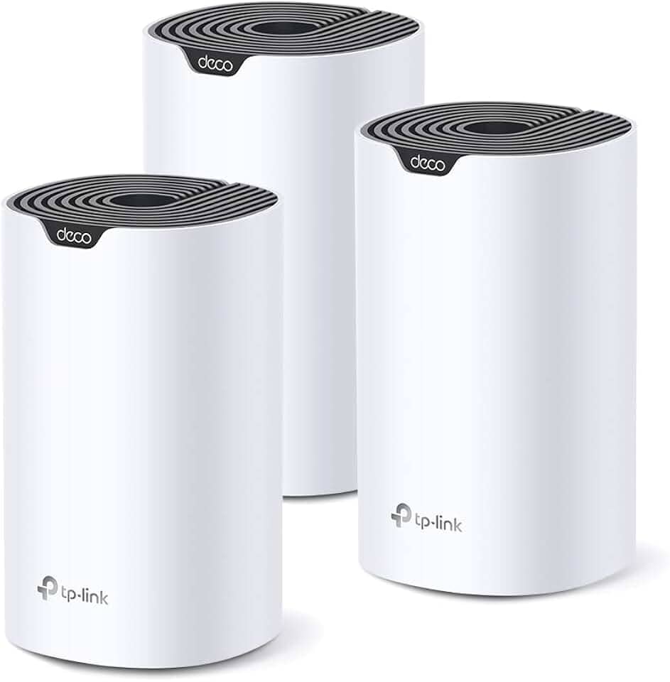 Kit Roteador Mesh AC1900 TP-Link Deco S7(3-pack), Dual Band 2.4/5 GHz, Conecte até 100+ Dispositivos, Cobertura de até 520M2, 3 Portas Gigabit Ethernet, Funciona com Amazon Alexa, Controle dos Pais