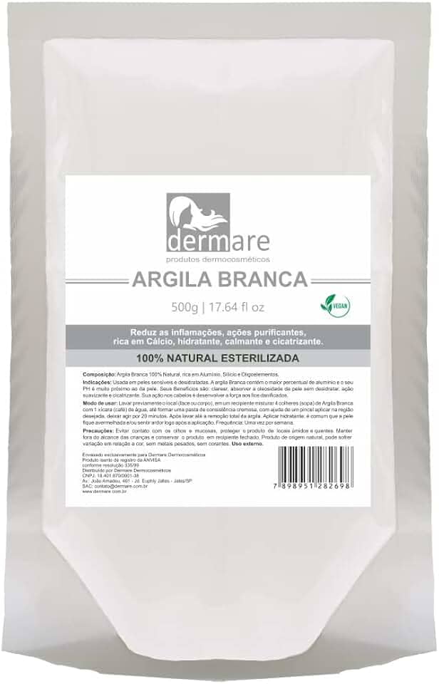 DERMARE Argila Branca Clareadora 500G
