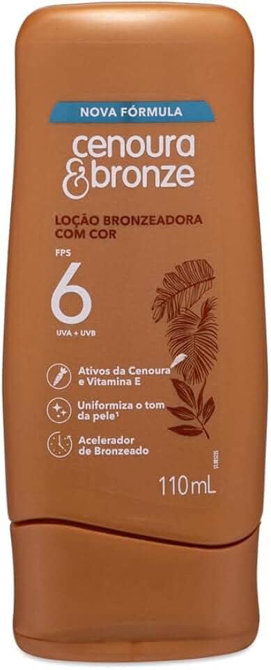 Loção Bronzeadora com Cor FPS 6 Cenoura & Bronze 110ml