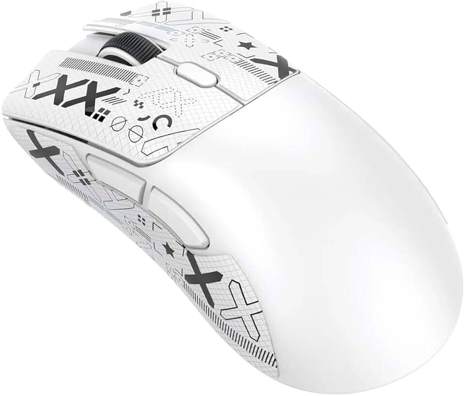 Mouse Gamer ATTACK SHARK R1 Sem Fio 18000 DPI Sensor PAW3311 RGB Recarregável – Alta Precisão e Design Ergonômico (Branco)
