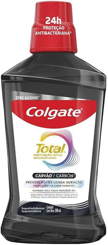 Enxaguante Bucal Multibenefício Colgate Total Carvão Ativado 500ml
