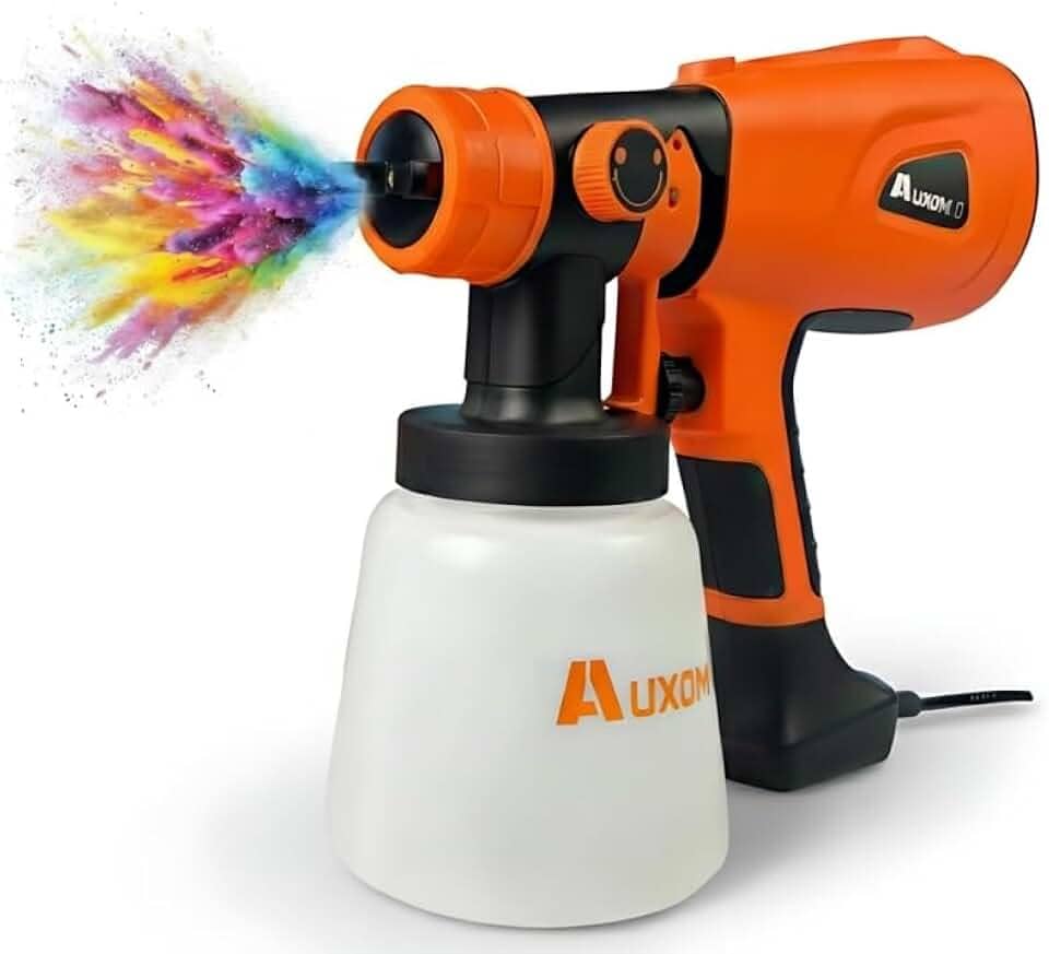 Pistola de Pintura Elétrica Profissional 600W, Pulverizador de Tinta 220V com 3 Bicos e Tanque 800ml, Alta Velocidade para Acabamento Uniforme - para Parede, Móveis, Carro e Projetos DIY