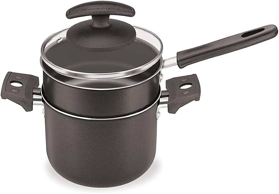 Alumínio Fortaleza 610012 Cuscuzeiro/Caldeirão 12 C/Tpa Vidro, Preto