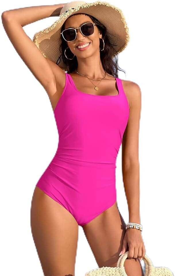 Maiô feminino franzido com controle de barriga, push up, com aro, regata