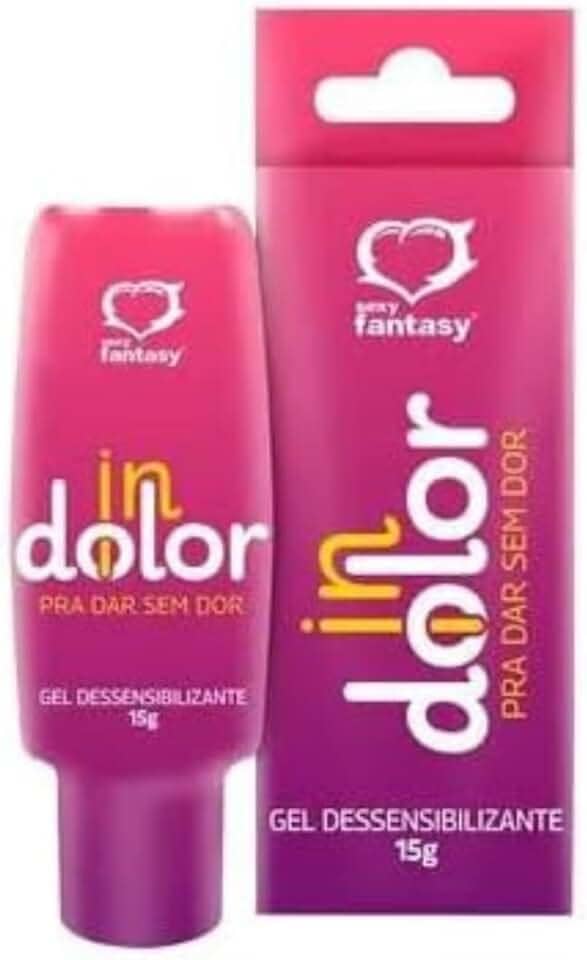 Sexy Fantasy InDolor, Gel Dessensibilizante Anal com Aloe Vera, 15g, Para Pr�tica Anal sem Desconforto