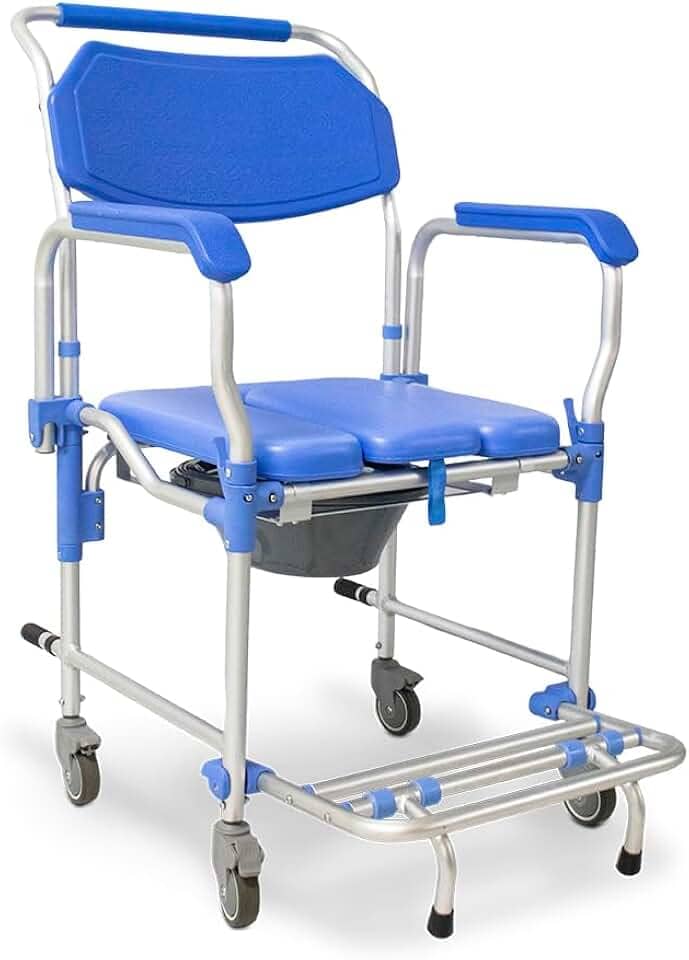 Cadeira de Banho Obeso em Alumínio até 150kg D60 Dellamed