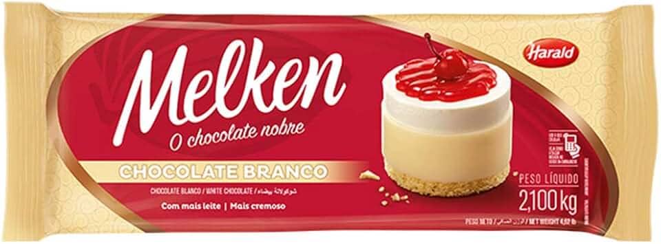 Barra de Chocolate Melken Branco 2,1kg - Harald