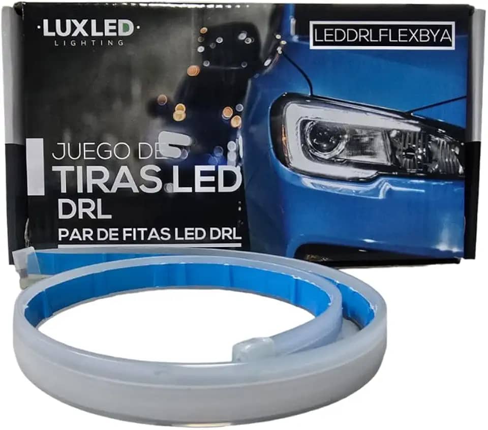 Fita LED DRL Automotiva, 60cm, Com Seta Sequencial DRL e Efeito Ghost Start