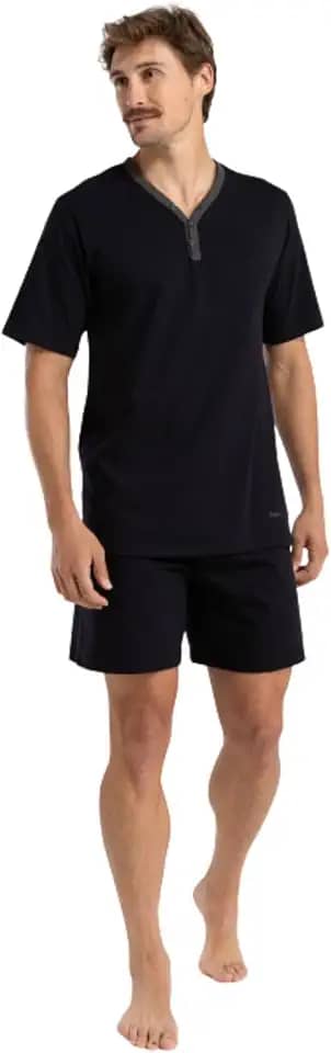 Pijama Americano Curto Masculino de Algodão Respirável Mash Gola V