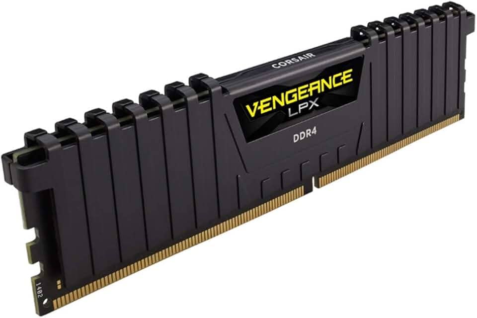 Memória DDR4 16GB PC3200 Vengeance LPX Preto CMK16GX4M1E3200C16 CORSAIR Memória CORSAIR DDR4 16GB 1X16GB PC 3200 Vengeance LPX Preto CMK16GX4M1E3200C16