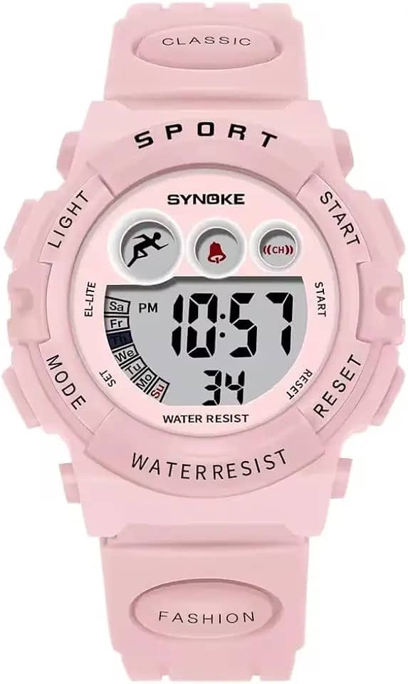 Relógio infantil digital esportivo para meninos e meninas ao ar livre multifuncional cronógrafo à prova d'água despertador calendário relógios de pulso para crianças