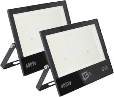 Kit 2 Refletor Led 400w 6500k Holofote Luz Fria Prova D'água