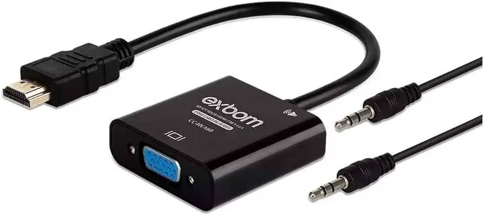 Adaptador/Conversor HDMI para VGA com Áudio