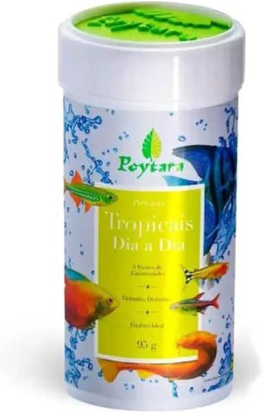 Poytara Ração Para Peixes Tropicais Dia Até Dia 95G Para Peixes