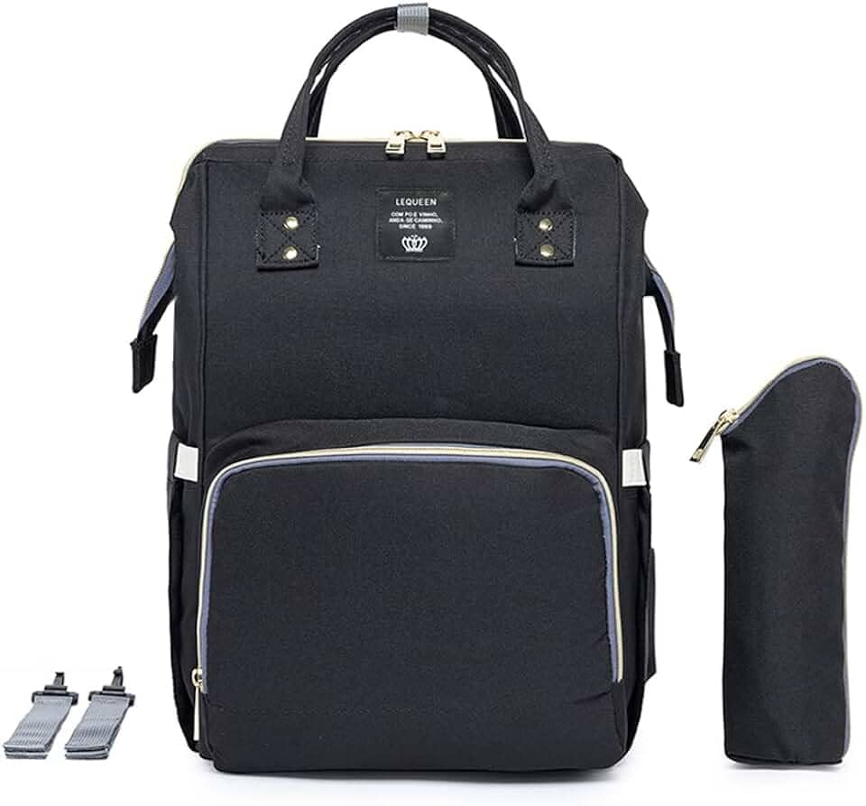 Mochila Bolsa Maternidade Lequeen Impermeável Porta mamadeira Menina Menino