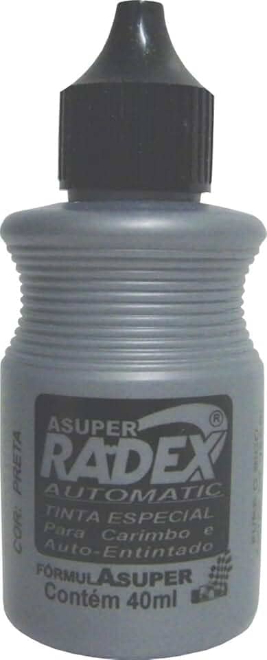Radex AUT40-PT12, Tinta para Carimbo, 40 ml Automático, Multicor