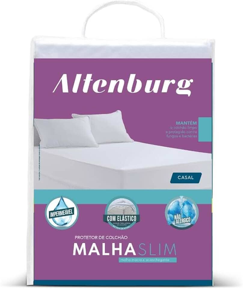 Protetor de Colchão Malha Slim Queen Altenburg Branco Queen Tecido