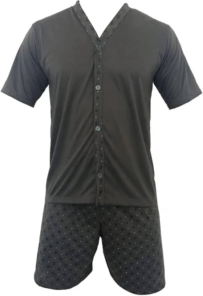 Pijama Homem Com Botões Conjunto Roupa De Dormir